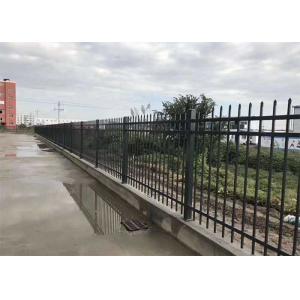China Flatten Top Galvanized Tubular Steel Fence Metal Rod Fencing supplier