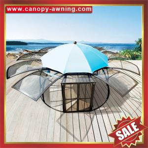 Hot sale outdoor alu aluminum pc polycarbonate gazebo pavilion sunroom sun room house umbrella tent dome canopy awning