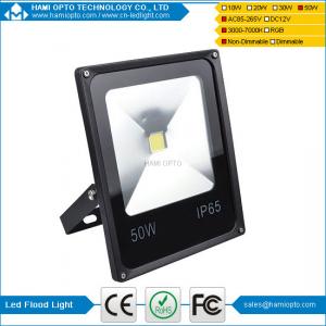 China New Slim 50W LED Flood Light Cool/Warm White Outdoor Spotlight Black AC85-265V supplier