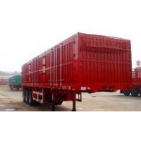 China Red 3 Axles Heavy Duty Semi Trailers Steel Box Van Trailer 40 Ton Max Payload Heavy Duty Semi Trailers on sale