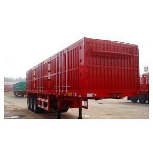 China Red 3 Axles Heavy Duty Semi Trailers Steel Box Van Trailer 40 Ton Max Payload Heavy Duty Semi Trailers supplier