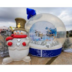 China Party Events Inflatable Christmas Decorations Air Snow Globe For Advertising supplier