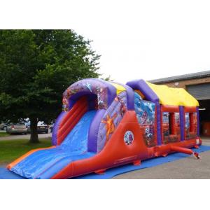 China 2 Part Assault Course Hero Inflatable Bouncy Obstacle Course Games Summer supplier