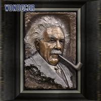 China Interior Einstein Decorative Metal Wall Sculpture Bronze on sale