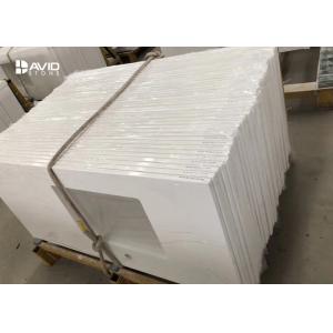 Prefab Natural Quartz Stone Countertops Solid White Quartz Bathroom Vanity Tops