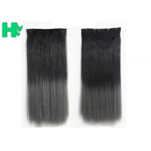 Ombre Synthetic Hair Extensions , Synthetic One Piece Hair Extensions