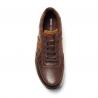 China Brown Lace Up Breathable Leather Shoes Pieces Leather wholesale