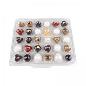 China Custom 4 8 15 30 Holes Truffle Chocolate Clear Plastic Box supplier