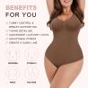China 女性用シームレス腹部コントロールボディスーツ 基本 固体タング 形衣 スパンデックス素材 wholesale