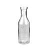 China 1 Liter Milk Glass Bottles Carafe Embossed Designed With Spout wholesale