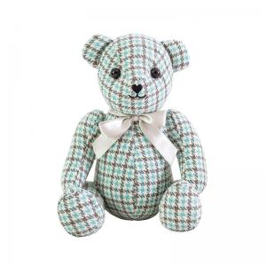 300g 23cm Grid Cubs Teddy Bear Plush Toys Cloth Doll Baby Comfort Teddy