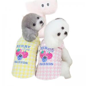 China Thick Warm Wearing Dog Clothes Cute Clothing Dog Temperament Cherry Vest Pet Apparel supplier