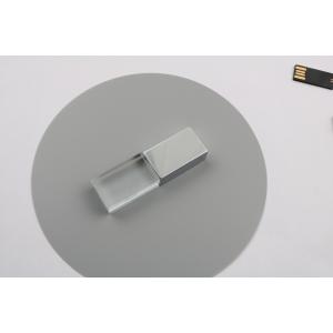 Engrave Logo Crystal USB Stick 64GB 128GB Flash Drives 15MB/S