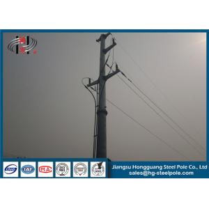 Steel Hot Dip Galvanized Electrical Power Poles Post For Transmission Line Project