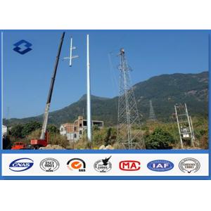 China Steel Q355 10 - 550KV Low Voltage Electrical Power Pole Polygonal / Round Shape supplier