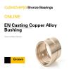 China CuSn5Zn5Pb5 EN Casting Copper Alloy Bearing Custom & Special Groove Patterns wholesale