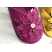 China Handmade Flower EU 19-22 Rubber Outsole Kids Shoes pigskin Lining on sale