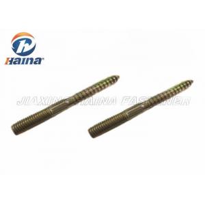 Color Zinc Plated M10x94 Hanger Bolts For Furniture , Double Head Dowel Screw
