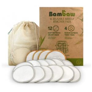 China Antibacterial Makeup Eraser Towel Pads Natural Bamboo Organic Cotton supplier