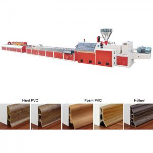 China Floor Baseboard Pvc Wall Panel Extrusion Line Skirting Board Manufacturing supplier