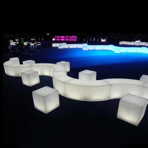 Luxury Fashionable Bar Bench Seating LED Night Club Glow Party Sofa