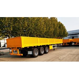 China 40ft Side Wall Heavy Duty Semi Trailers 3/4 Axles , Mini Enclosed Cargo Dump Truck supplier