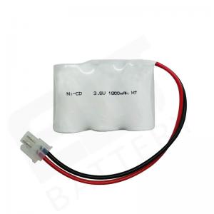 China 3.6V 1800mah Emergency Lighting Battery Pack Nimh Rechargeable Cell supplier