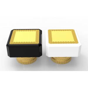 China Perfume Eco Friendly Square Bottle Cap Zinc Alloy Electroplating Process supplier