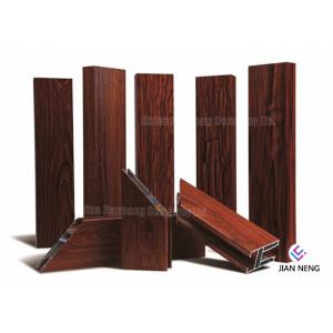 Wood Finish Aluminium Frame Profile , Customized Aluminum Extrusion Profiles