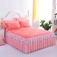 China Non-Toxic Double Lace Bed Skirt Set with Bed Sheets Pillow Case and Protective Cover on sale
