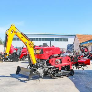 China New Arrivals Reliable & Cheap Mini Crawler Tractor With Rototiller Dozer Mower Backfill Tractor Crawler supplier
