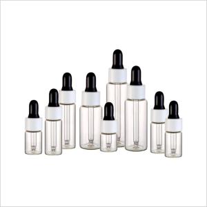 China Casquillo plástico de cristal transparente 5ml 7ml 8ml 10ml 12ml 15ml 20ml 25ml 30ml del dropper de la botella de aceite de la esencia supplier