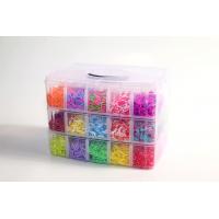 New Designs DIY Colorful Rainbow Silicone Loom Bands For Christmas Gifts, Cheap Crazy Loom Bands Kits Plastic Box
