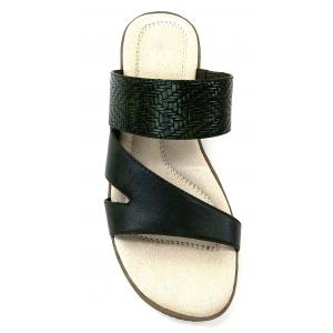 Stylish Womens Flat Sandals With Leather Upper Material Rubber Sole