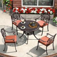 China 4 Seater Cast Aluminum Patio Furniture Unfolded All Weather Aluminium Garden Furniture on sale