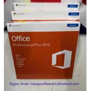 China Pro Plus 32/64 Bit Office 2016 Retail Box Retail License Key 100% Online Activation wholesale