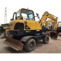 China Hyundai R60W-7 Used Mini Excavator Machine , Second Hand Wheel Excavators For Sale on sale