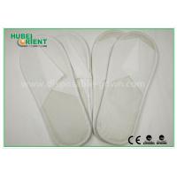 China White Disposable Hotel Slipper / Closed toe One Time Use Nonwoven Slipper EVA Sole on sale