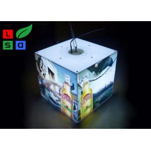 China 40 Watt 3030SMD LED Shop Display Cube Lightbox With Ceiling Hanging Kits supplier
