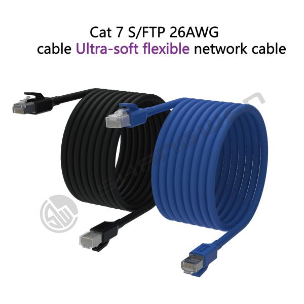 China Cat7 Shielded 10Gbps RJ45 Network Patch Cable Cord RJ45  Cat7 Customized 4pair CE UL 100% Oxygen-free Copper  Cat7 26AWG SFTP wholesale