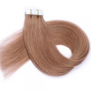 China 100 Human Hair Tape In Extensions , Tape Weft Hair Extensions No Shedding supplier