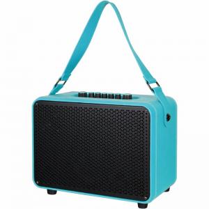 Blue 6.5 Inch Portable Bluetooth Speaker For Outdoor Party With Microphones