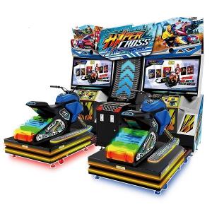 China 42 Inches 2 Players Racing Game Machine , Motorcycle Arcade Machine With Dynamic Seat supplier