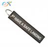 Advertising Gifts Custom Embroidered Keychain Polyester Material Rectangle Shape