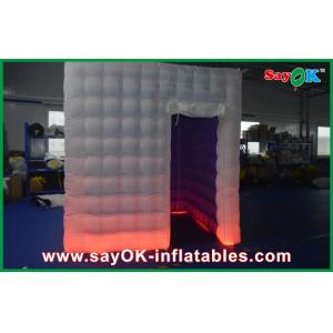 China Photo Booth Decorations Colourful Led Lighting Photo Booth Tent Inflatable For Family Use supplier