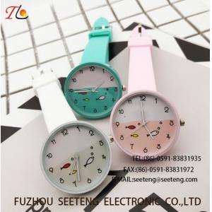 China custom logo silicone plastic watch with all normal color available fashional watch  Multicolor strap Cute watch supplier
