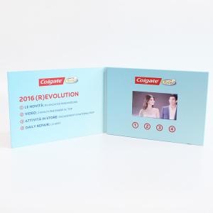 China Promotion  Video in folder marketing big brand 4.3 Inch Lcd Video Greeting Card 256M With 1000mah Rechargeable Battery supplier