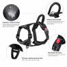 China Outdoor Pet Dog Harness Leash Adjustable Reflective Vest With D Ring Buckle wholesale