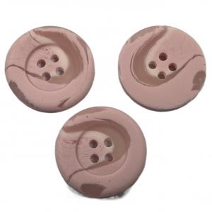 3/4" 4 Hole Plastic Coat Buttons Pink Color Use For Women'S Coat Sweater