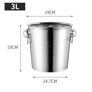 7L Stainless Steel Wine Container KTV Ice Bucket Champagne Chiller